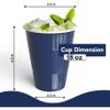 Party Solids 18 Oz Navy Plastic Cups For Party Supplies 600 Pack | Navy Large Plastic Cups Bulk | Disposable Drinkware For Parties, Events & Everyday view 3