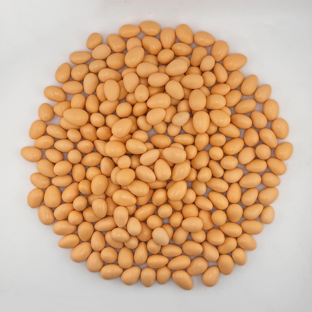 Smarty Stop Jordan Almonds Candy Pastel Candy-Coated Almonds, Edible Confectionery Snack (Light Orange, 2 Pound (Pack of 1))