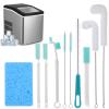 10PCS Ice Machine Cleaner Brush Sets, Small Cleaning Brush, Cleaning Brushes Small Spaces, Scouring Pads, Nylon Brushes, Sponge Brush, for Confined Spaces, Straws, and The Interior of Ice Makers. view 1