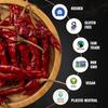 5Senses Kashmir Dried Red Chili | Chile Rojo Seco De Cashmira | MARCHWAGAN MELODY | Single Origin Sikkim Spices, Non-GMO, Gourmet Spice Whole Chilies from the Valleys of Kashmir, Vibrant Ruby Red Hue & Mild Heat (100g/3.5oz) view 4