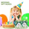 TEHAUX 20pcs Teal Leaf Paper Candy Packing Boxes Wedding Favor Bags Portable Sweets Holders Handmade Baking Treat Bags for Wedding Party Packaging view 3