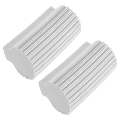 SHINEOFI 2pcs High-Density Kitchen Cleaning Sponges with Handle, Gray Absorbent Dish Scrubbers for Car Washing, Window Groove and Baseboard Dusting, Sturdy Multi-use Household Cleaning Pads