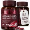TRUE BEETS Organic Beet Root Capsules - 20:1 Extract Beetroot Supplement, 120 Vegan Capsules, 4 Month Supply - Nitric Oxide & Blood Pressure Support, Non-GMO, Made in the USA view 1