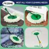 6 Pack Mop Head Replacement for Libman Tornado Spin Mops, Spin Mop Head Refill ONLY Compatible with Libman, Easy to Replace, Machine Washable, Green and White (NOT for Old Version) view 4
