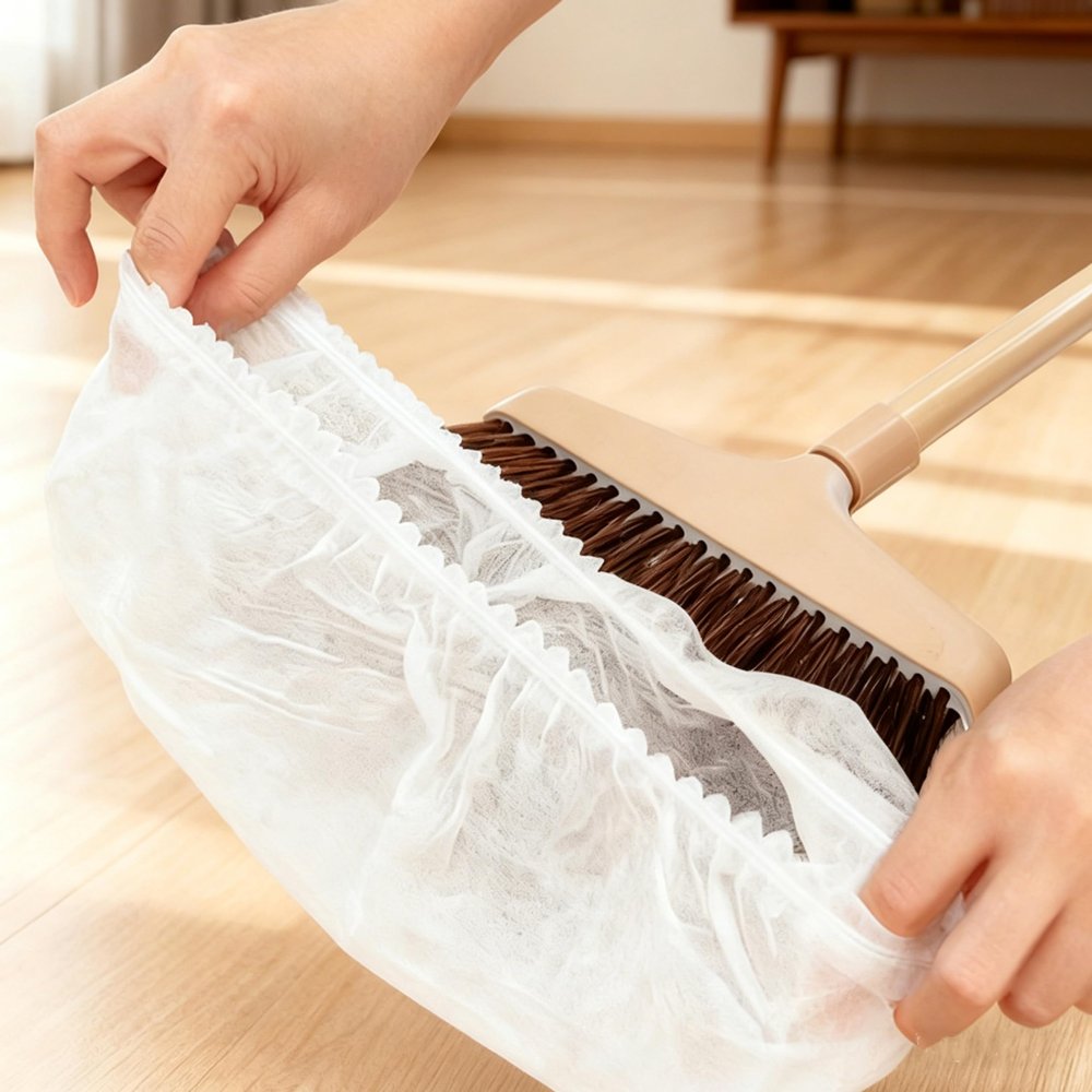50 Pcs Disposable Broom Covers Pet Hair Removal Broom Cloth Cover Caps Sweeping Fur Remover Tool Fit Carpets Hard Floor
