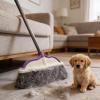 50 Pcs Disposable Broom Covers Pet Hair Removal Broom Cloth Cover Caps Sweeping Fur Remover Tool Fit Carpets Hard Floor view 3
