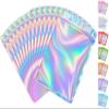 Funfery 100 Pcs Resealable Clear Holographic Bags,Smell Proof,5.1x8.3in view 1