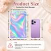 Funfery 100 Pcs Resealable Clear Holographic Bags,Smell Proof,5.1x8.3in view 3