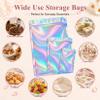 Funfery 100 Pcs Resealable Clear Holographic Bags,Smell Proof,5.1x8.3in view 4