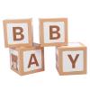 4pcs 11.81in Bear Themed Balloon Boxes, Gender Reveal Party Decorations with B A B Y Letters, Reusable Paperboard Centerpiece for Birthday and Baby Shower view 1