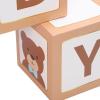 4pcs 11.81in Bear Themed Balloon Boxes, Gender Reveal Party Decorations with B A B Y Letters, Reusable Paperboard Centerpiece for Birthday and Baby Shower view 4
