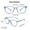 1Pair VisionGlobal Portable Progressive Multifocal Glasses, Photochromic Gray Sunglasses for Unisex Clear Blue,+0.00/+3.00Magnification view 3