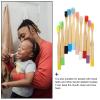 BIUDECO 10pcs s Toothbrushes Soft Charcoal Bristles, Round Handles, Wear-Resistant Design for Oral Care and Travel Use view 3
