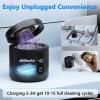 Ultrasonic Retainer Cleaner, 48kHz Rechargeable Dental Cleaning Pod for Denture Invisalign Braces Jewelry - Black view 3
