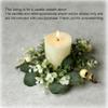 Artificial Eucalyptus Candle Rings Wreaths 3 Inch Center Mini Wreath for Pillars, Spring Small Wreath for Farmhouse Boho Easter Summer Wedding Tabletop Decor (2) view 2