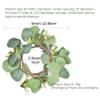 Artificial Eucalyptus Candle Rings Wreaths 3 Inch Center Mini Wreath for Pillars, Spring Small Wreath for Farmhouse Boho Easter Summer Wedding Tabletop Decor (2) view 3