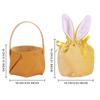 RSGMU 6 Pcs Small Easter Baskets Bulk Buckets Treat Bags Rabbit Drawstring Treat Bag Easter Egg Party Cheap Goodie Baskets (1 Pcs Random colors) view 3