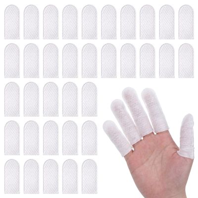 100 PCS Cotton Finger Cots, Cloth Finger Sleeves Breathable Fingers Covers Fingertips Protective Cover Thumb Protector for Fingers Tips