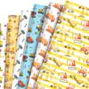 SunPhoenix Construction Wrapping Papers - 6 Sheets 27 x 20 Yellow Digger Tractor Truck Gift Wrap Paper for Kids Boys Construction Birthday Baby Shower Party Favors view 1