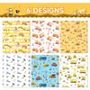 SunPhoenix Construction Wrapping Papers - 6 Sheets 27 x 20 Yellow Digger Tractor Truck Gift Wrap Paper for Kids Boys Construction Birthday Baby Shower Party Favors view 3
