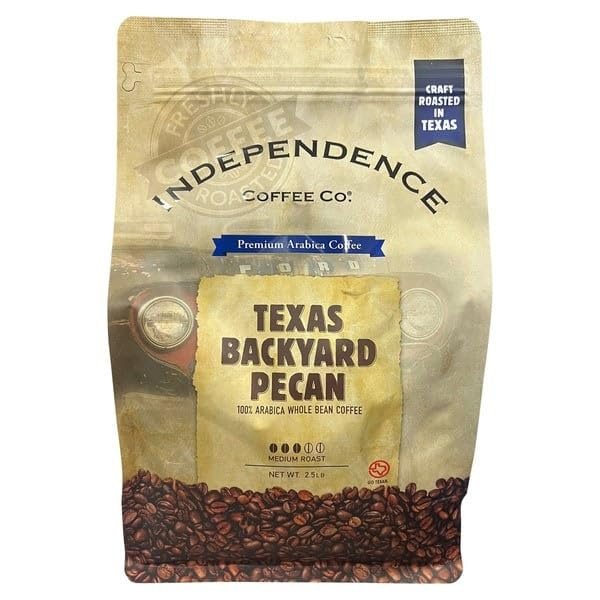 Independence Coffee Texas Back Yard Pecan Medium Roast Coffee, 2.5 Pounds