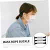 minkissy 3pcs Black Silicone Mask Extension Straps Ear Buckles Adjustable Face Mask Hooks for Adults Comfortable Non-Slip Cord Extenders for Daily Use view 3