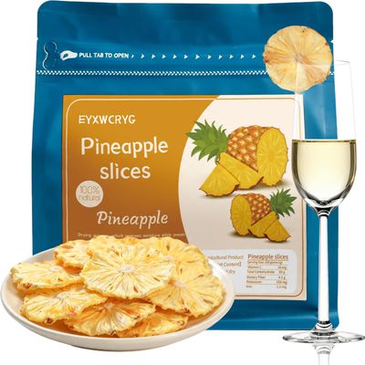Dried Pineapple Slices Dehydrated Pineapple Slices For Cocktails Baking Fruit Tea Slow Cookers Potpourri Candle Festival Decoration 100% Natural Gluten Free No Sulphur 8.82oz/250g