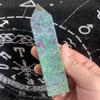180g Ruby in Fuchsite Obelisk Tower Glowing UV-Reactive Tower for Energy Amplification, Spiritual Healing & Elegant Home Decor view 1