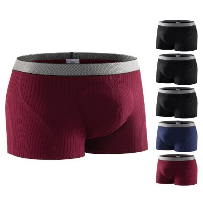 Carer Men's Washable Incontinence Underwear - 160ml Viscose from Bamboo Leak Proof Boxer Briefs - Reusable Bladder Control Panties for Sports (4XL, 5-Pack: 3 Black, 1 Navy, 1 Burgundy)