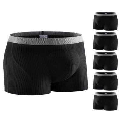 Carer Men's Washable Incontinence Underwear - 160ml Viscose from Bamboo Leak Proof Boxer Briefs - Reusable Bladder Control Panties for Sports (3XL, 5-Pack Black)