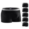 Carer Men's Washable Incontinence Underwear - 160ml Viscose from Bamboo Leak Proof Boxer Briefs - Reusable Bladder Control Panties for Sports (3XL, 5-Pack Black) view 1