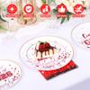 120 Pcs Graduation Plastic Plates,2026 White and Red Graduation Disposable Plates with Gold Rim for 30 Guests,30 Dinner Plates 10 inch & 30 Dessert Plates 7 inch Cocktail Napkins for Party,Holiday view 3