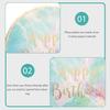 KICHOUSE Disposable Party Plates 10pcs 9-inch Paper round Plates Gradient Design Birthday Party Tableware for Holiday Dinner and Dessert Use view 4