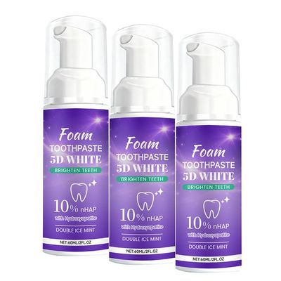 5D Brightening Foam Toothpaste - Fresh Breath, Long-Lasting Comfort, Dense Mousse Foam, Easy Application, Daily Teeth Cleaning(3pcs)