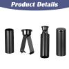 16 PCS Black Cord End Caps, Metal Shoe Lace Tips Replacement Ends Fold-Over Cord Ends Bells Tips Ribbon Ending Clasp Paracord End Caps for DIY Repairing and Design, Tassel, Lanyard, Hat, String view 3