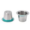 10PCS Refillable Coffee Capsules Cup, Stainless Steel Reusable Coffee Pods with Aluminum Foil Lids and Filter Paper for Nespresso OriginalLine Machines view 3