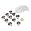 10PCS Refillable Coffee Capsules Cup, Stainless Steel Reusable Coffee Pods with Aluminum Foil Lids and Filter Paper for Nespresso OriginalLine Machines view 4