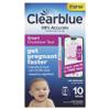 Clearblue Smart Ovulation Test - 10 Ovulation Tests. Identify & Track Your Fertile Days, Get Pregnant Faster, Accurate LH Test, Easy to Use at Home, Free Period Cycle Tracker App Required to use view 2