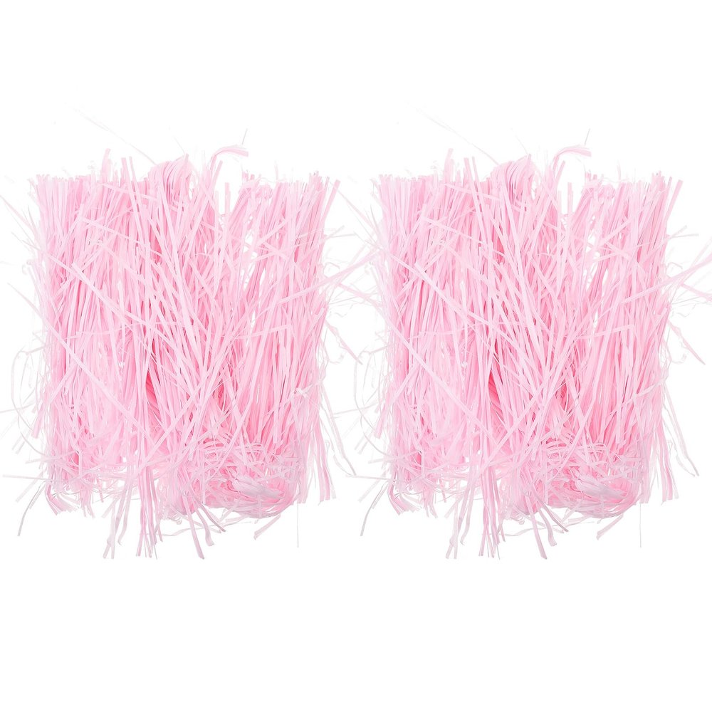ARTIBETTER Shredded Paper Box Filler, DIY Raffia Filament Crinkle Cut Paper, 2pcs 200g Each, Light Pink and Pink, Wrapping Filling for Valentines and Mothers Day Packaging