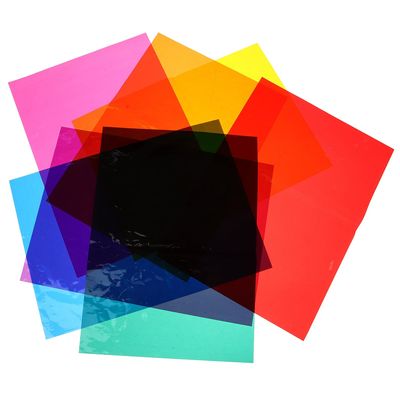 Healvian 21pcs A4 Colorful Cellophane Paper Sheets Candy Wrappers DIY Craft Supplies 7 Colors for Preschool Light-transmitting Wrapping