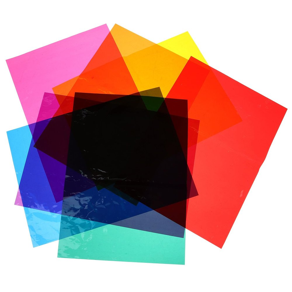 Healvian 21pcs A4 Colorful Cellophane Paper Sheets Candy Wrappers DIY Craft Supplies 7 Colors for Preschool Light-transmitting Wrapping