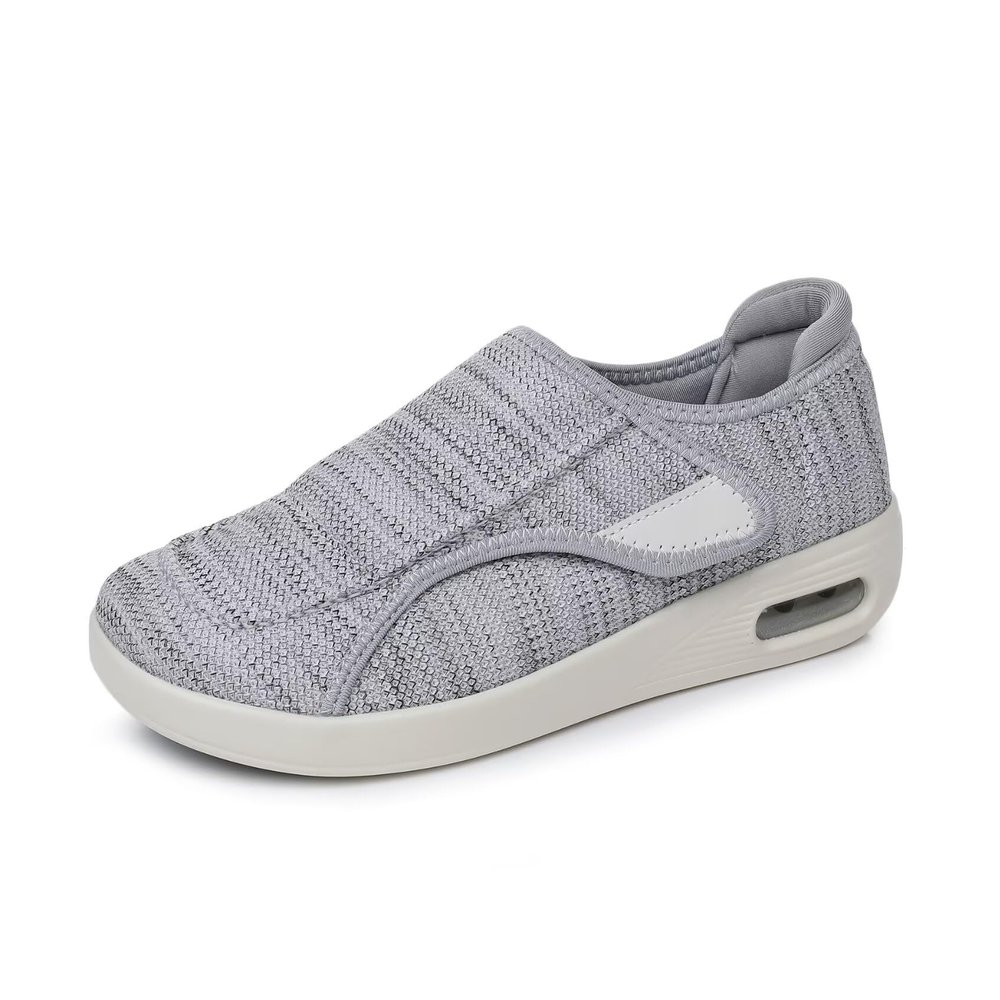 Diabetic Shoes for Men and Women, Slip-On Orthopedic Walking Shoes with Breathable Canvas Upper, Comfortable Lightweight Casual Shoes for Edema, Plantar Fasciitis, Wide Feet