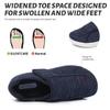 Diabetic Shoes for Men and Women, Slip-On Orthopedic Walking Shoes with Breathable Canvas Upper, Comfortable Lightweight Casual Shoes for Edema, Plantar Fasciitis, Wide Feet Blue view 3