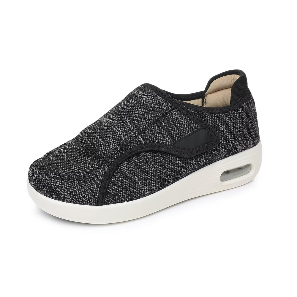 Diabetic Shoes for Men and Women, Slip-On Orthopedic Walking Shoes with Breathable Canvas Upper, Comfortable Lightweight Casual Shoes for Edema, Plantar Fasciitis, Wide Feet