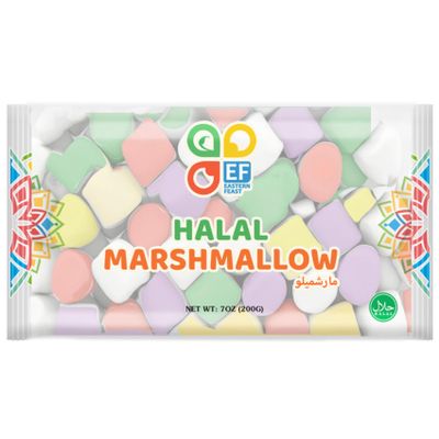 Eastern Feast - Halal Colored Marshmallow, 7 oz / 200g (Pack of 4) (Colored)
