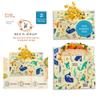 Bee's Wrap Beeswax Wraps for Food - 2 Pack of Assorted Beeswax Wraps - Snack Bag & Sandwich Wrap - Plastic Free Made in USA Reusable Natural Food Wrap - Under The Sea