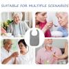 FOYTOKI Adult Bib for Seniors and Men Adjustable Waterproof Feeding Protector Bandana with Stain-resistant Fabric for Dining and Daily Care view 3