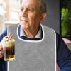 FOYTOKI Adult Bib for Seniors and Men Adjustable Waterproof Feeding Protector Bandana with Stain-resistant Fabric for Dining and Daily Care view 4
