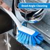 2 Pack Long Handle Kitchen Cleaning Brush with Built-in Scraper, Hard Bristle Dish Scrubber for Pots, Pans, Non-Stick Cookware, Sinks, Countertops & Stove Tops view 3