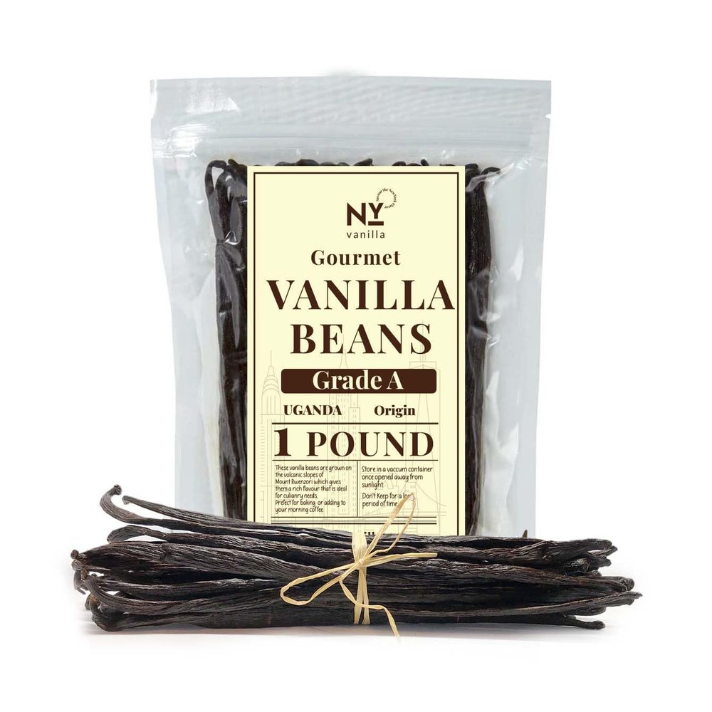 1lb Bulk Vanilla Beans Grade A | Whole Vanilla Beans for Making Extract, 5-6 Inches | Perfect for Homemade Extract, Powder, Baking & Desserts | Non-GMO. by NYVanilla
